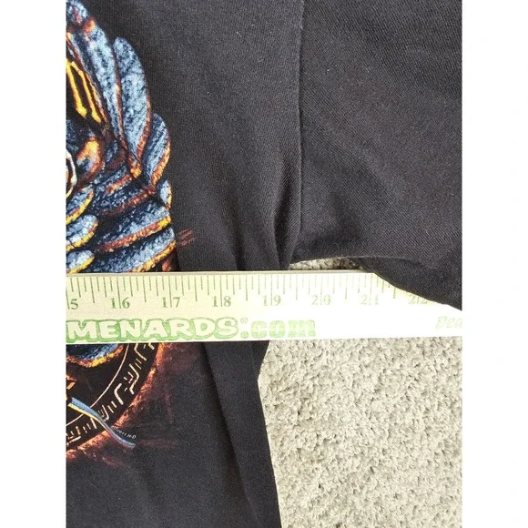 Harley Davidson Pirate Skull Sword Cross Black Shirt Size Large Duluth MN - Picture 5 of 11